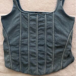 Express Denim Corset Top